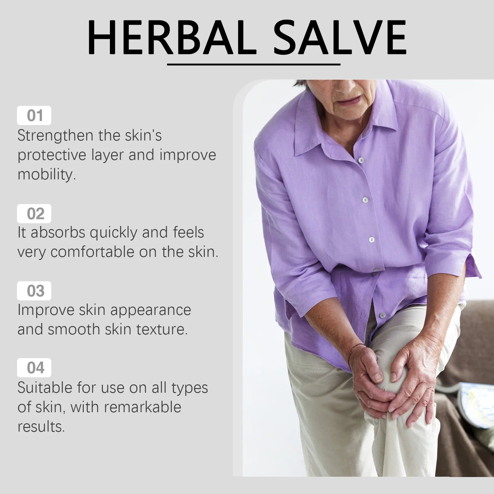 Dropshipping Wholesale Natural Herbal Knee Mobility Improvement Gentle Care Herbal Ointment