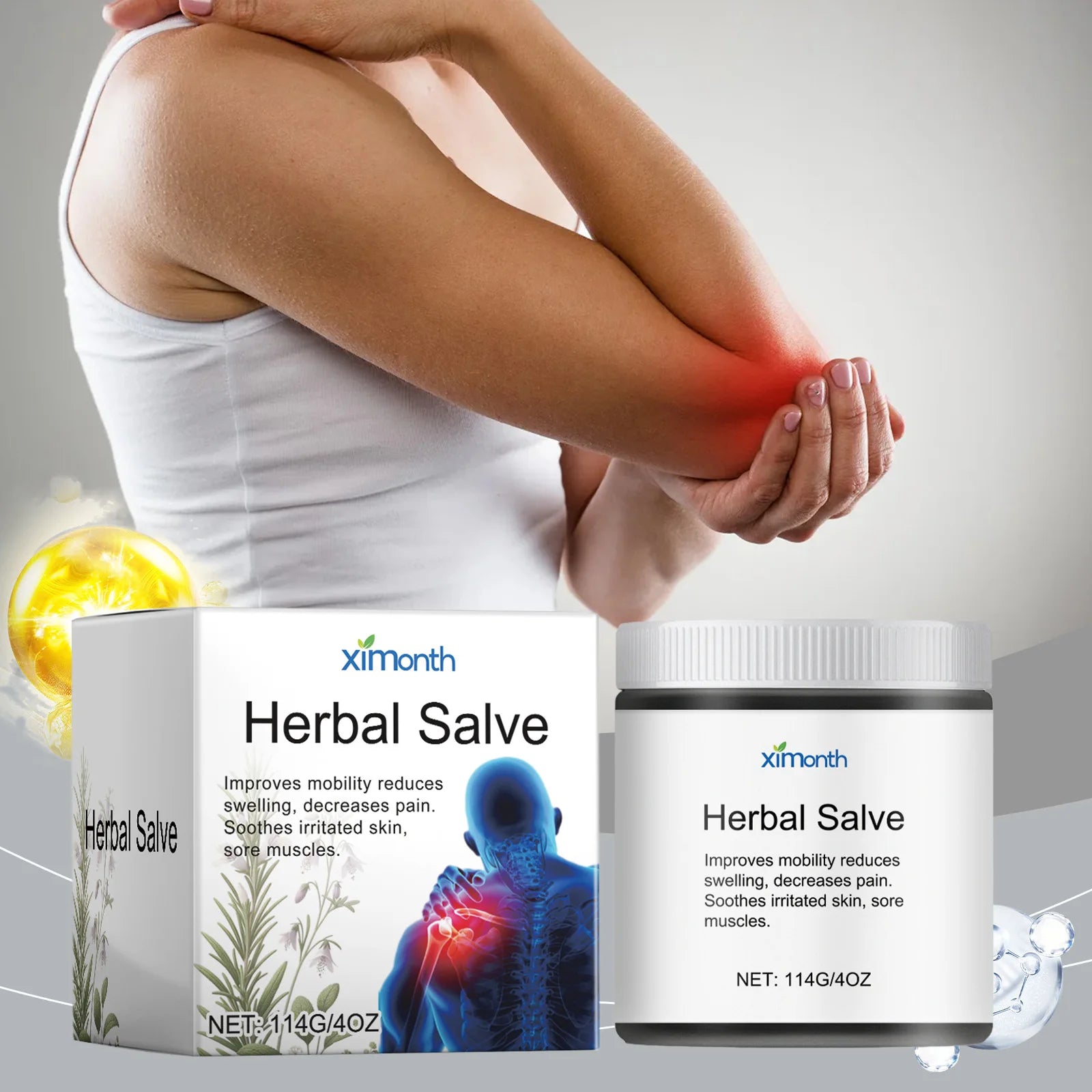 Dropshipping Wholesale Natural Herbal Knee Mobility Improvement Gentle Care Herbal Ointment