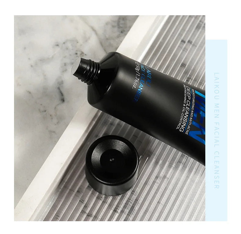 LAIKOU Men Facial Cleanser Face Washing Moisturizing Man Skin Care Oil Control Blackhead Remove Scrub Cosmetics Deep Norishing