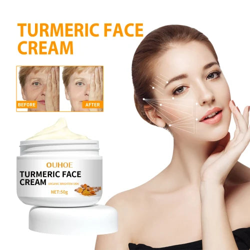 OUHOE Turmeric  Reduces Fine Lines And Spots Moisturizes Anti Wrinkles Face Cream