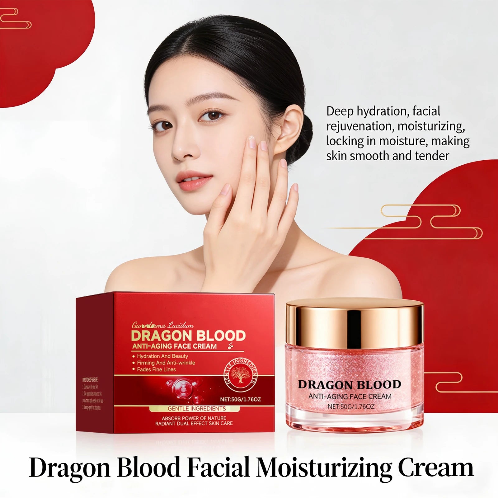 Dragon Blood Face Cream Anti Aging Fade Fine Lines Moisturizing Nourishing Skin Hydrating Improve Dry Skin Firming Face Care