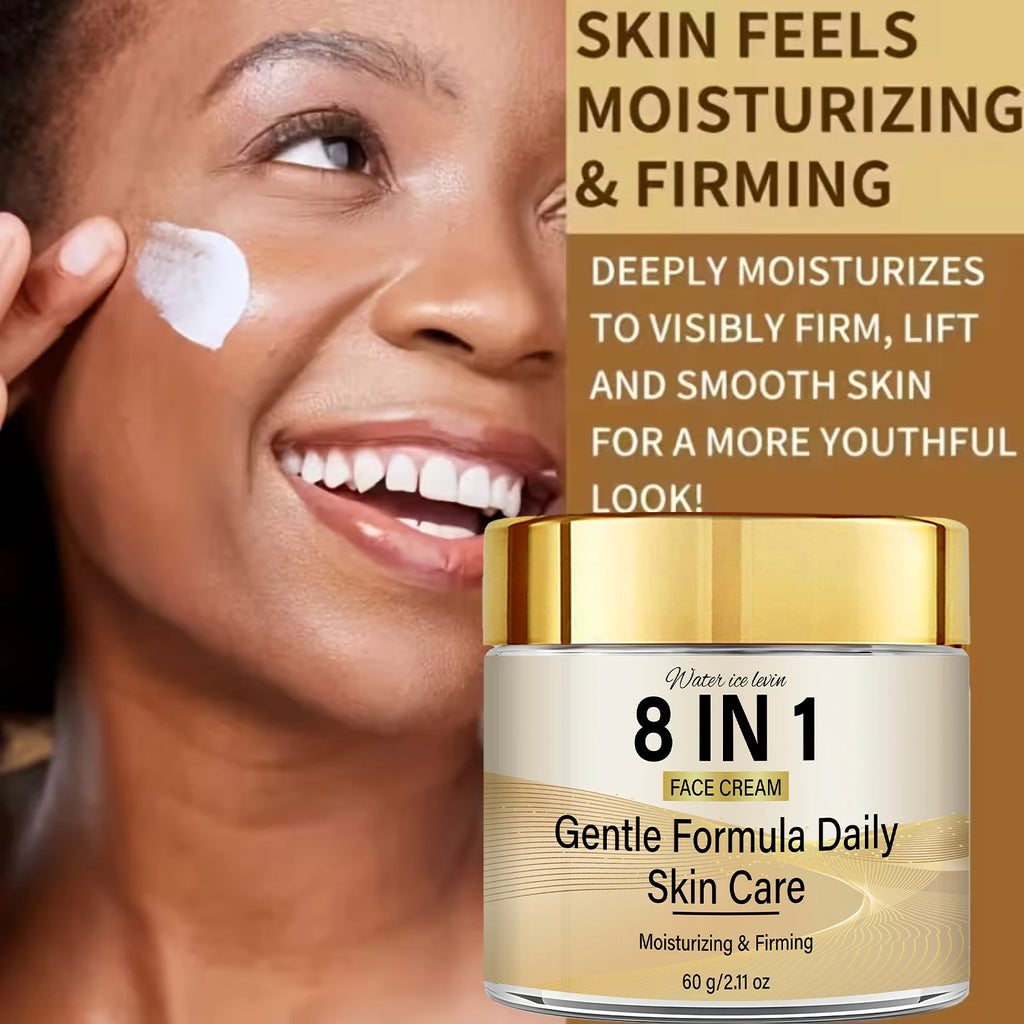 8-in-1 Face Cream Retinol Collagen Vitamin C E. Kojiic Glutathione Niacinamide Hyaluronic Acid. Moisturizing Firming. 60g.