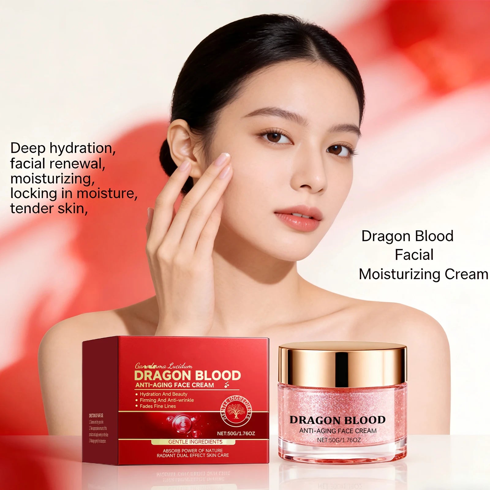 Dragon Blood Face Cream Anti Aging Fade Fine Lines Moisturizing Nourishing Skin Hydrating Improve Dry Skin Firming Face Care