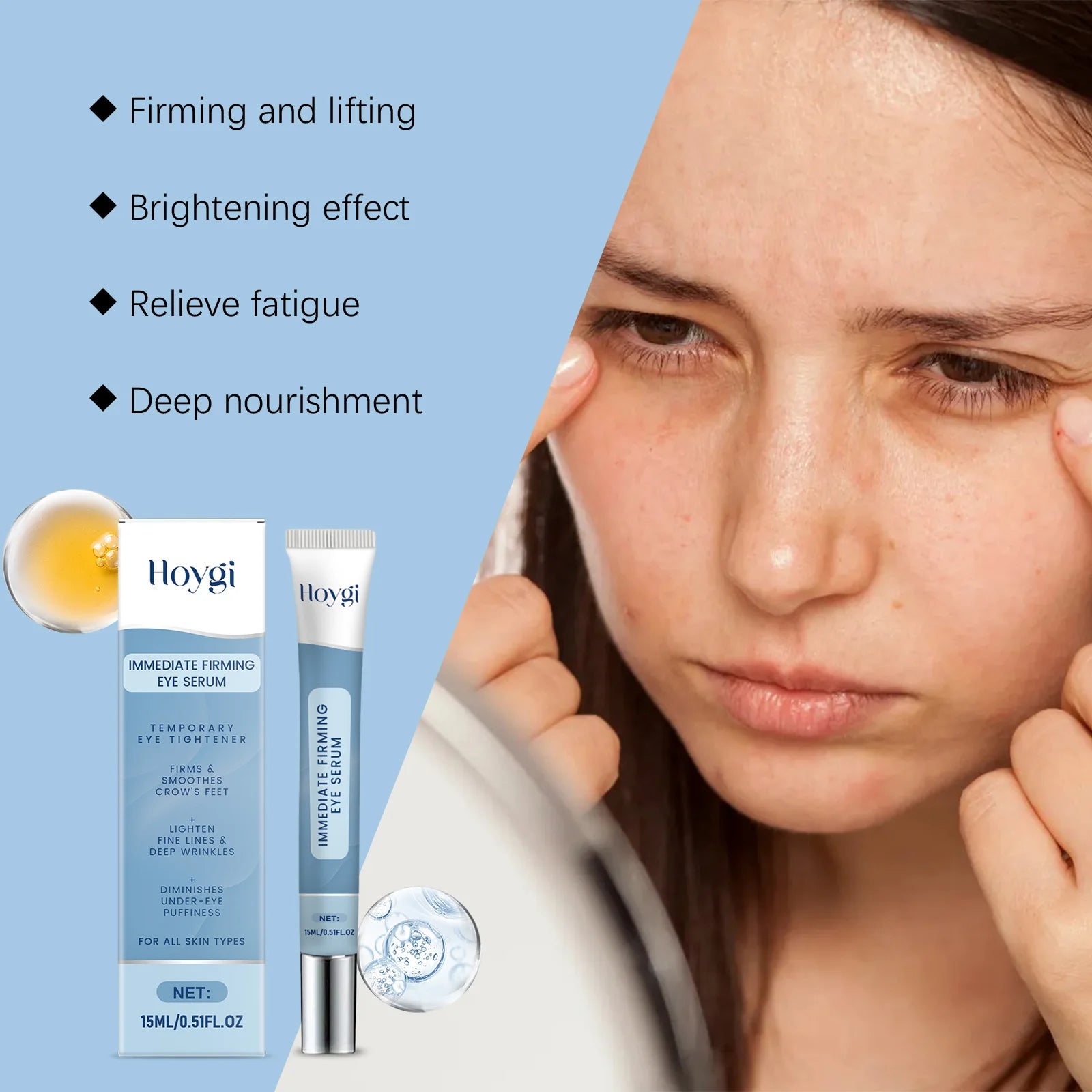 Moisturizing Eye Cream: Gentle, Soft and Hydrating Care for the Eye Area. Apply and massage.