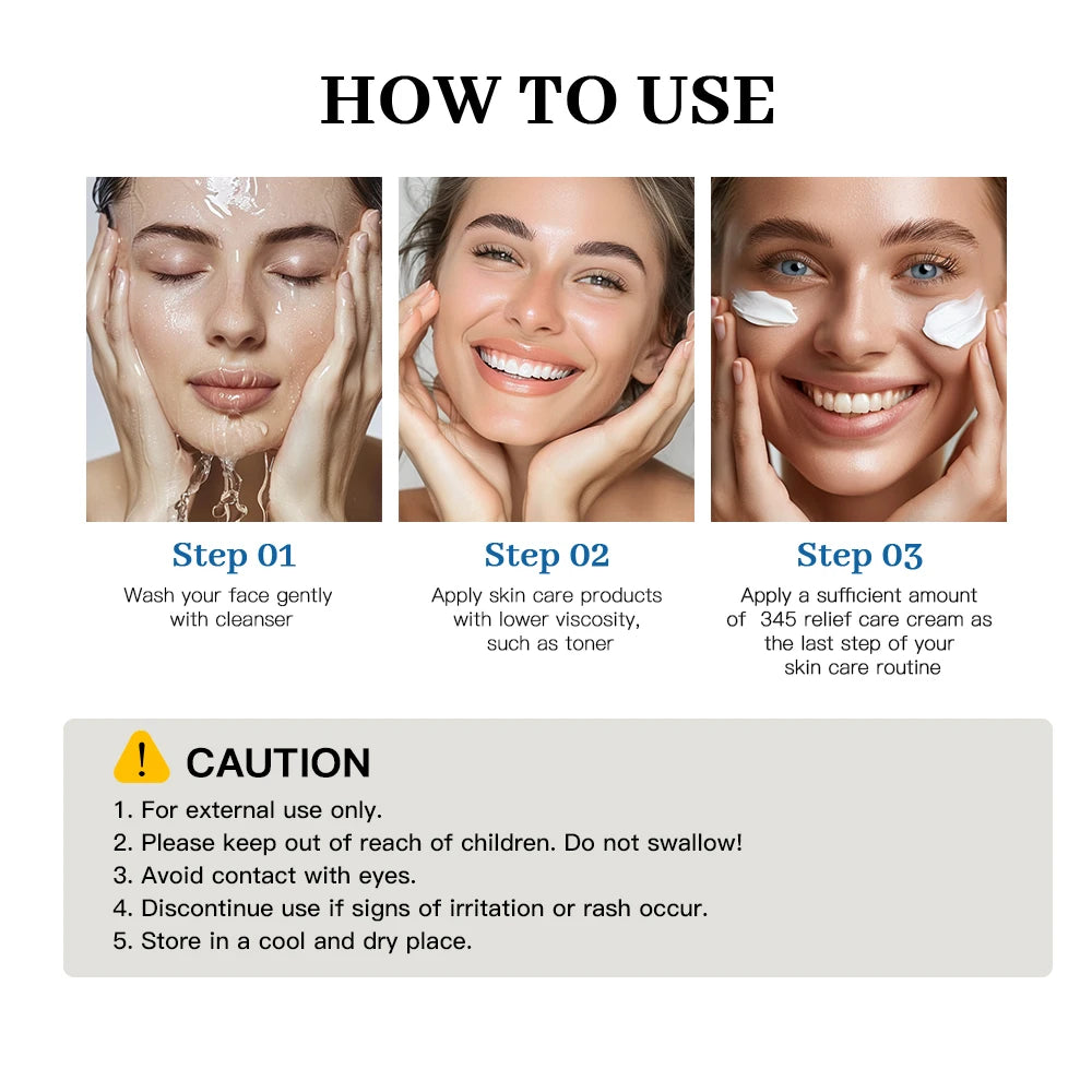 345 Soothing Cream, 50ml, Moisturizing for Dry Skin, Skin Care and Hydration, Moisturizing Cream, Soothing Cream