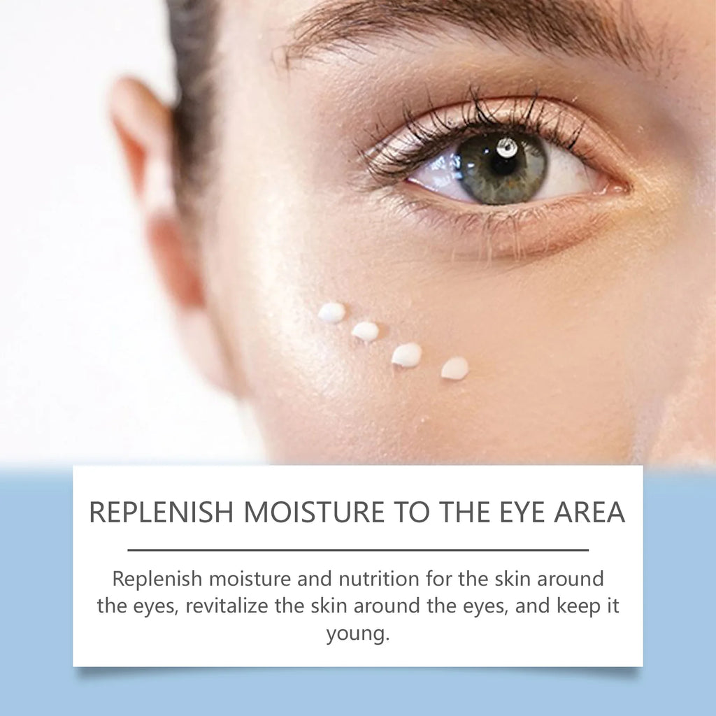 Moisturizing Eye Cream: Gentle, Soft and Hydrating Care for the Eye Area. Apply and massage.