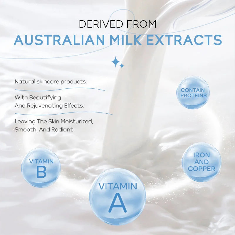 Korean Milk Facial Cleanser 80g – Deep Moisture, Oil Control & Glowing Skin | Hyaluronic Acid, pH-Balanced for Dry/Oily Skin