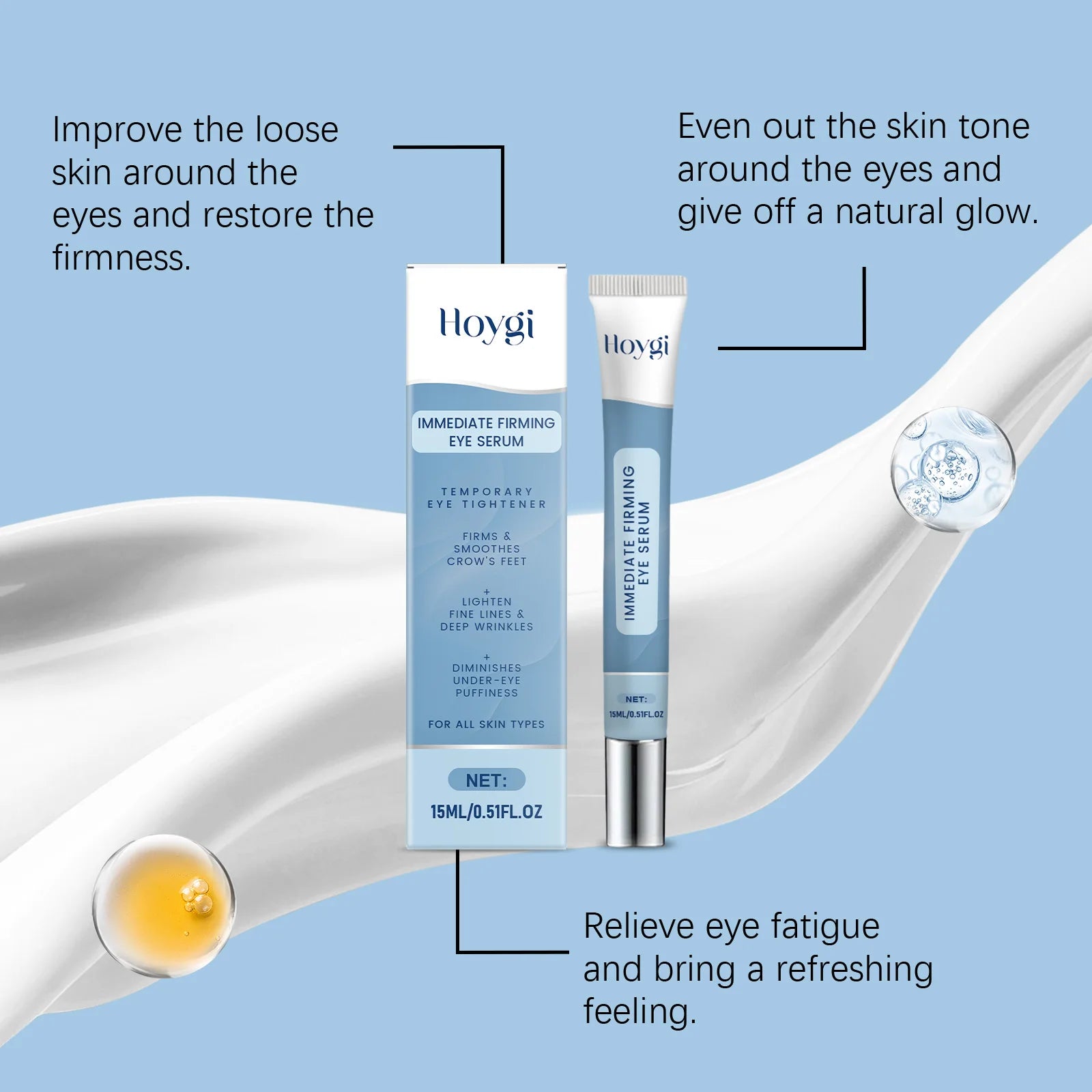 Moisturizing Eye Cream: Gentle, Soft and Hydrating Care for the Eye Area. Apply and massage.