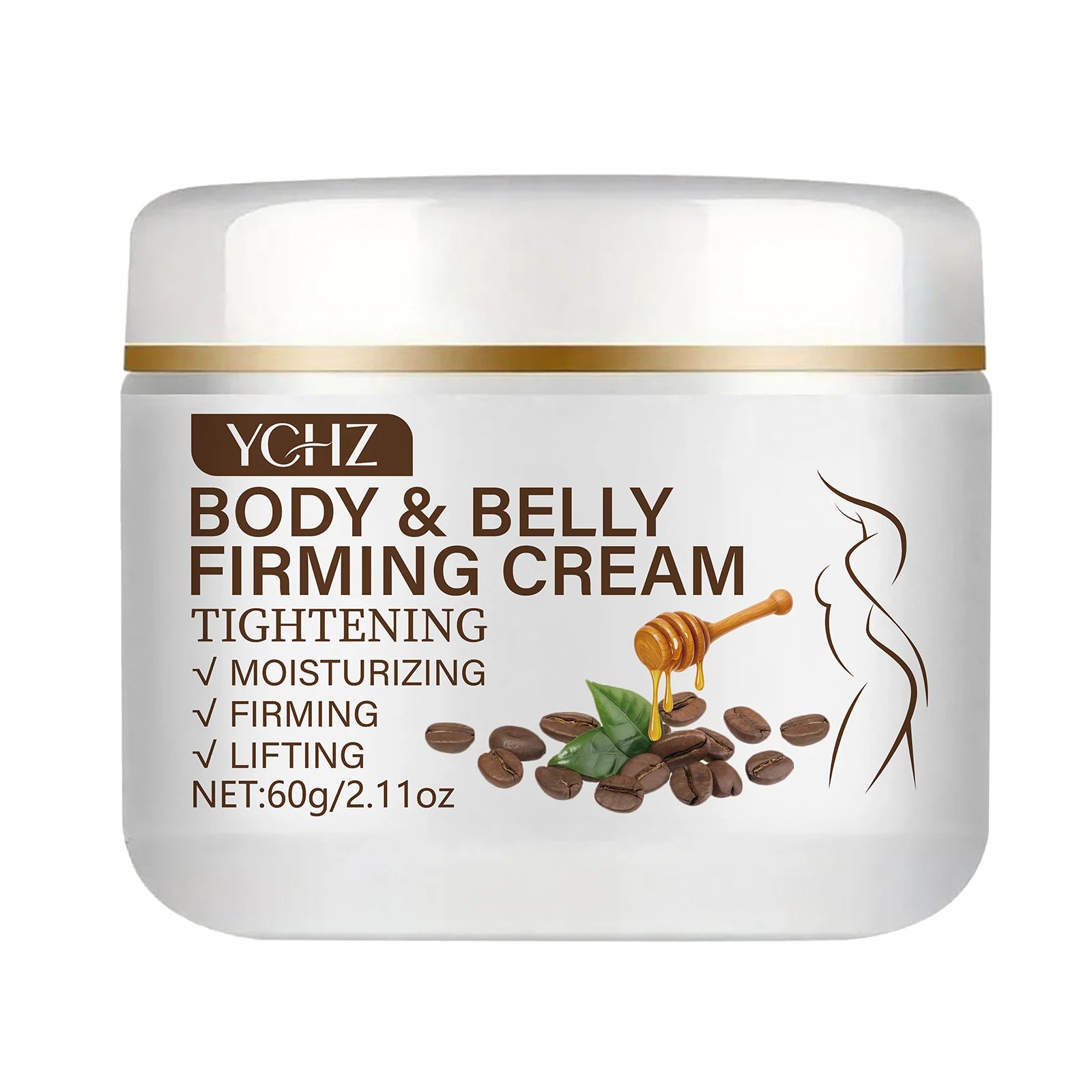 Caffeine Moisturizing Cream, Provides Moisturizing and Lifting Effects, Non-Greasy, Suitable for Arms, Thighs, and Abdomen, Multi-Functional Moisturizing Cream Rich in Coffee Seed Extract