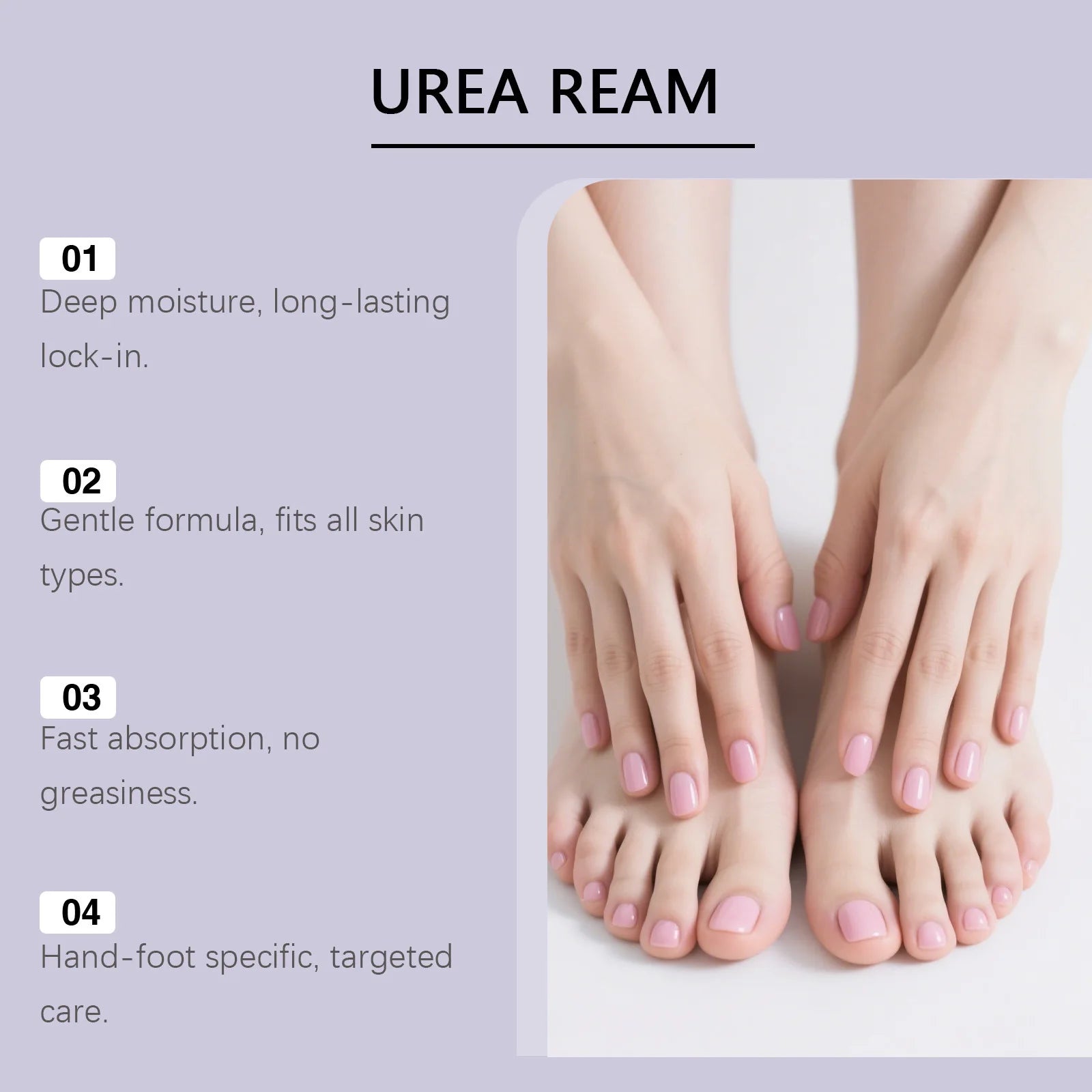 EELHOE Urea Cream 40% Repair Cracked Heels Soften Rough Skin Smoothing Deep Hydration Fast Absorption Hand Foot Care Cream 100g