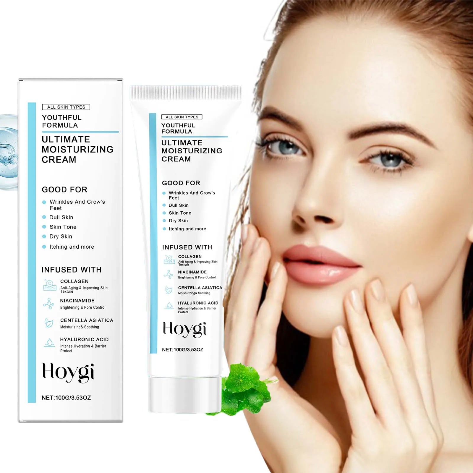 Centella Moisturizing Cream Hyaluronic Acid Daily Nourishing Cream Strengthen Barrier Rejuvenation Oil Control Brighten Skin Car