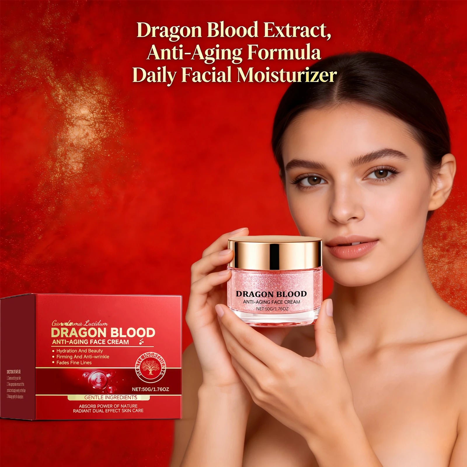 Dragon Blood Face Cream Anti Aging Fade Fine Lines Moisturizing Nourishing Skin Hydrating Improve Dry Skin Firming Face Care