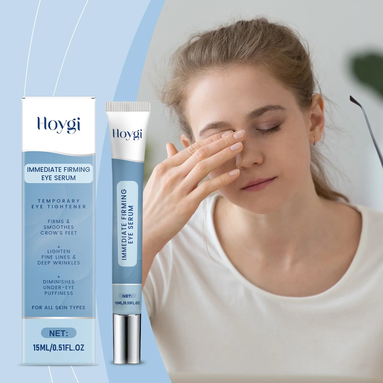 Moisturizing Eye Cream: Gentle, Soft and Hydrating Care for the Eye Area. Apply and massage.