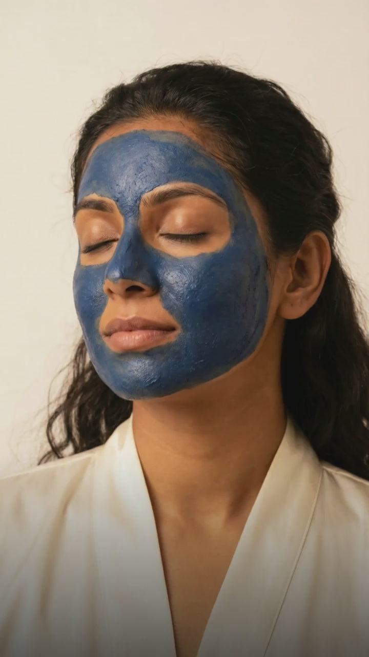 15-Min Mineral Skin Reset Mask 120g - Moroccan Lathering Powder for Face & Body, Deep Cleanse & Perilla Leaf Nourishment.